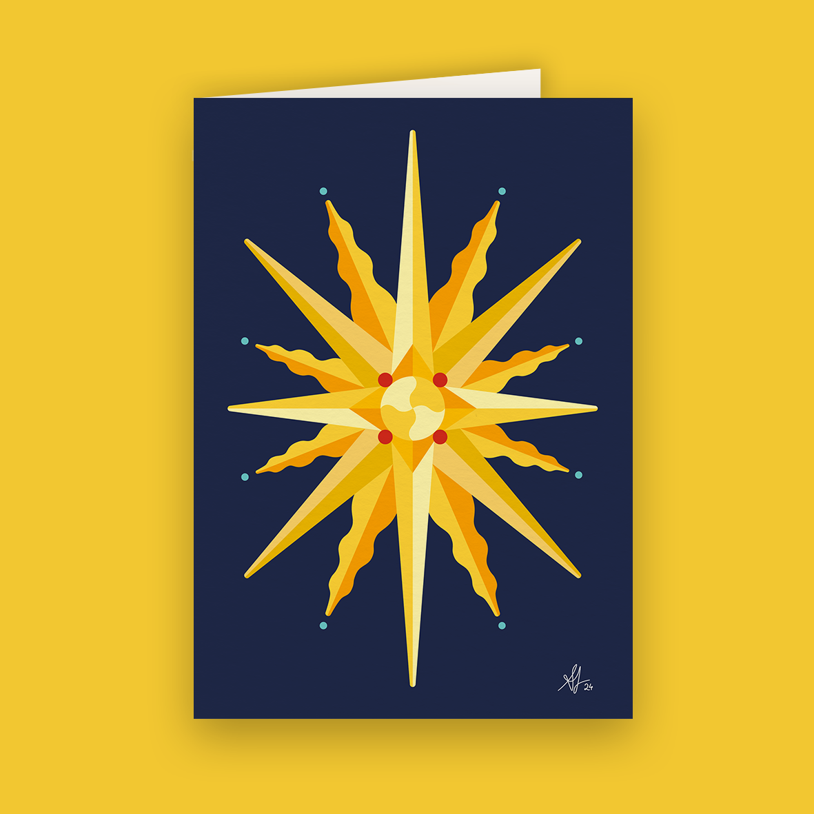 Four Christmas Cards, Crystalised Star