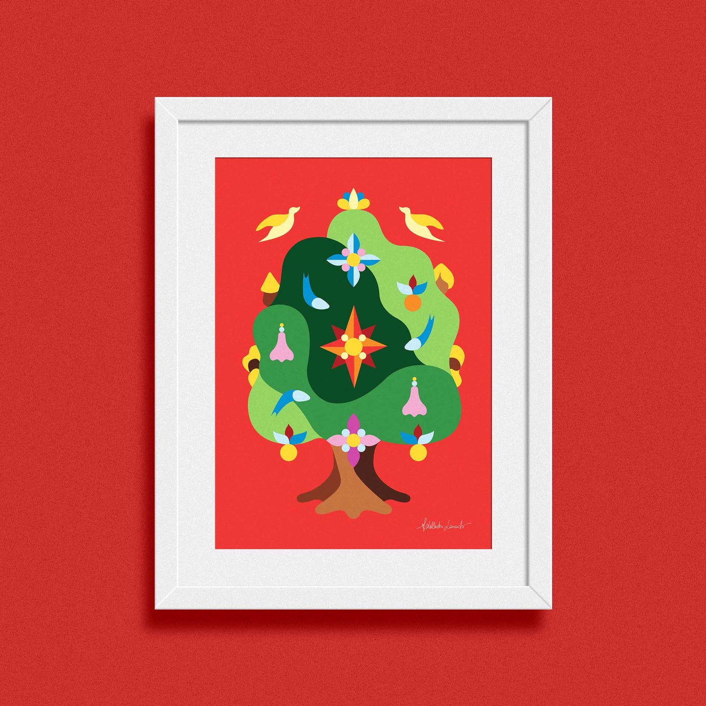 Bubble Tree Christmas Poster