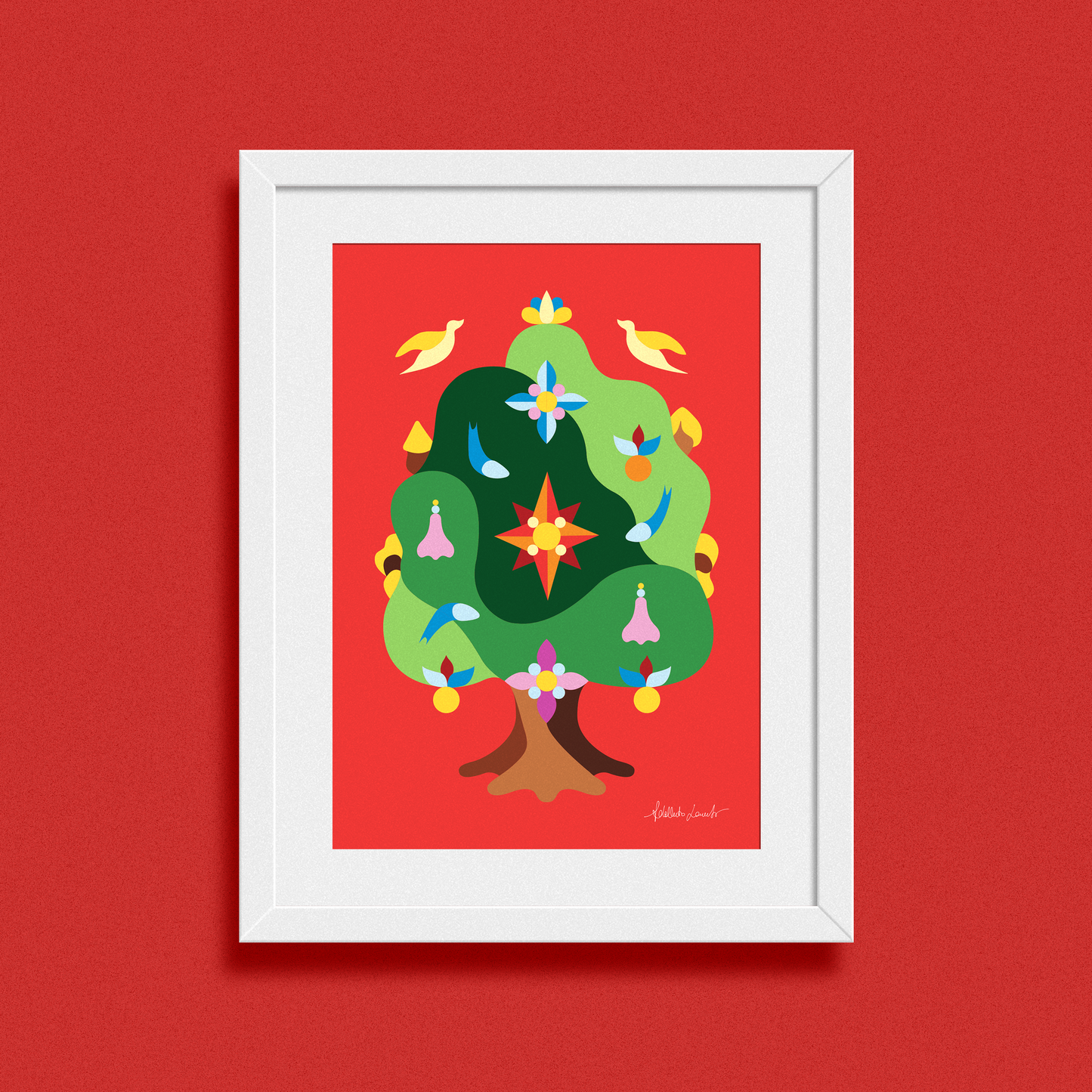 Bubble Tree Christmas Poster