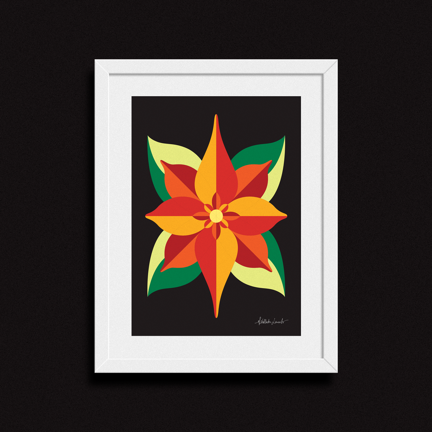 Poinsettia Christmas Poster