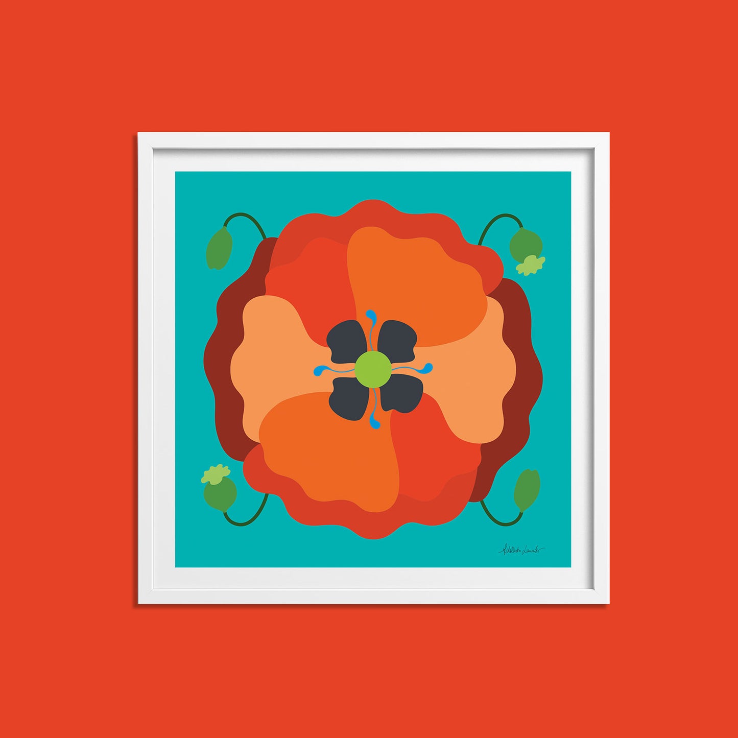 Orange Poppy Poster