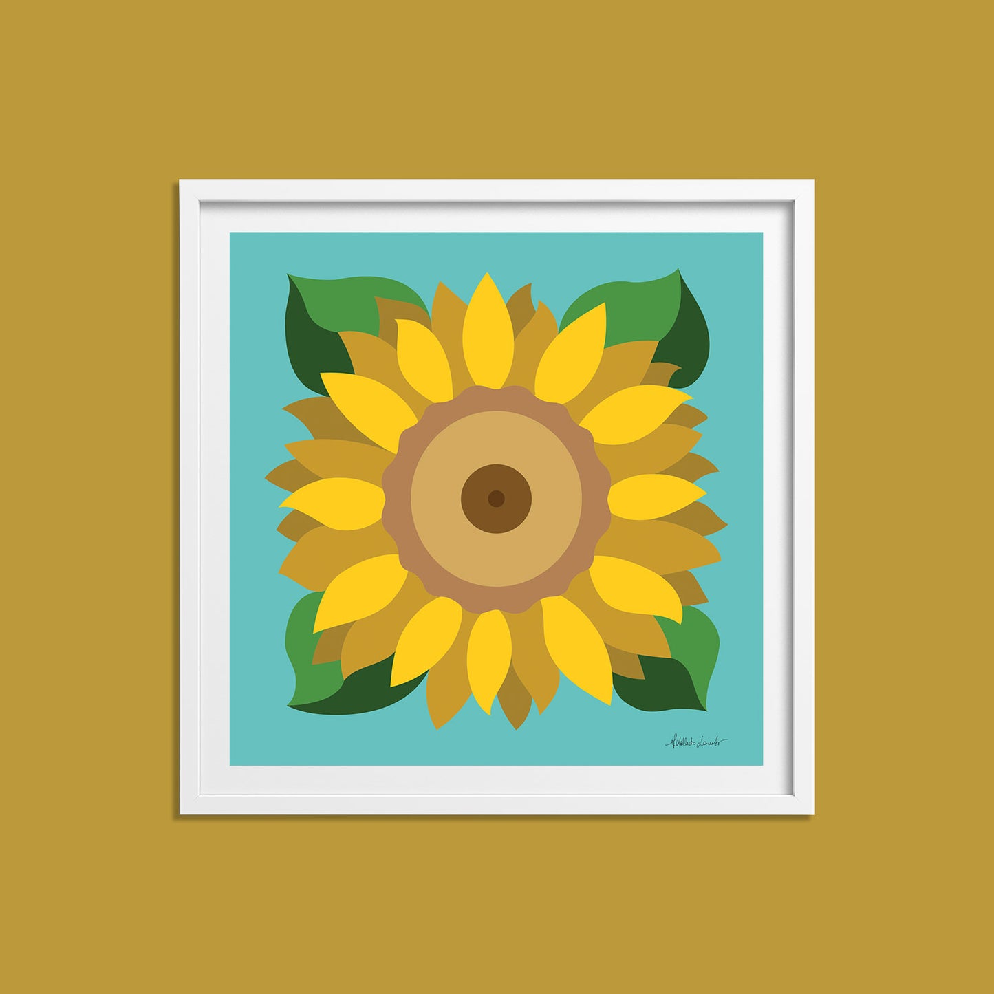 Golden Sunflower Poster