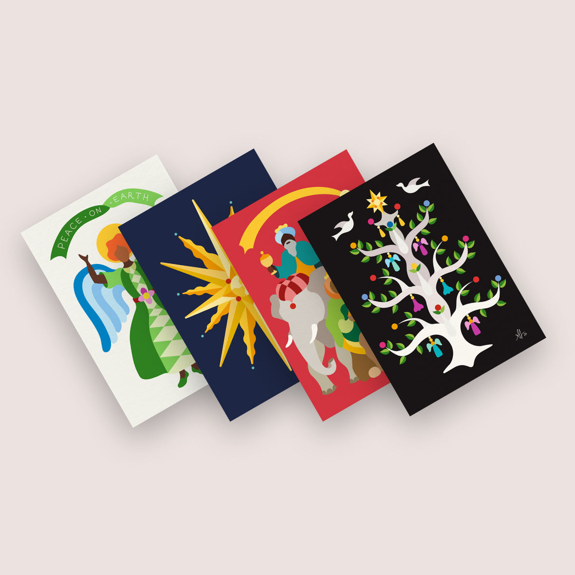 Six Mixed Christmas Cards 2024