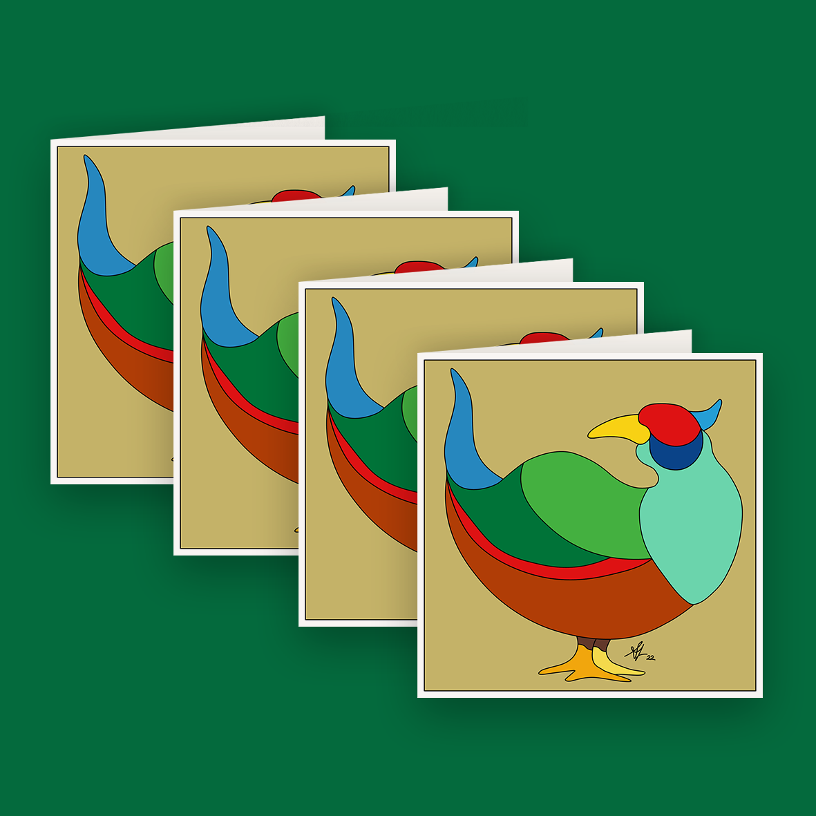 Six Christmas Cards, Pheasant