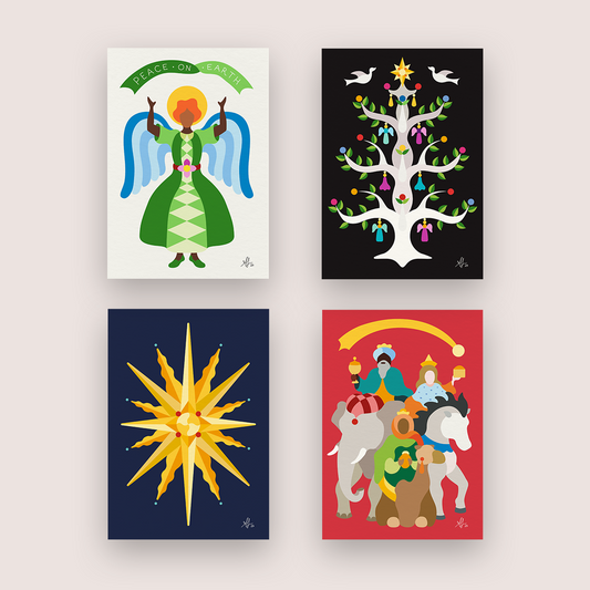 Six Mixed Christmas Cards 2024