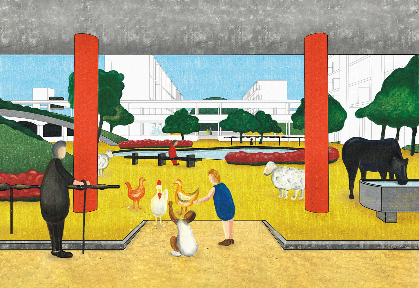 The Arcadian Gardens, Giclée Print