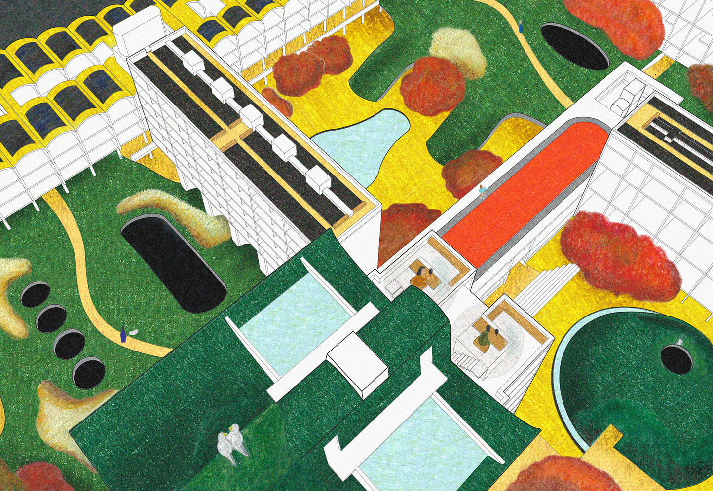 Running Hills, Giclée Print