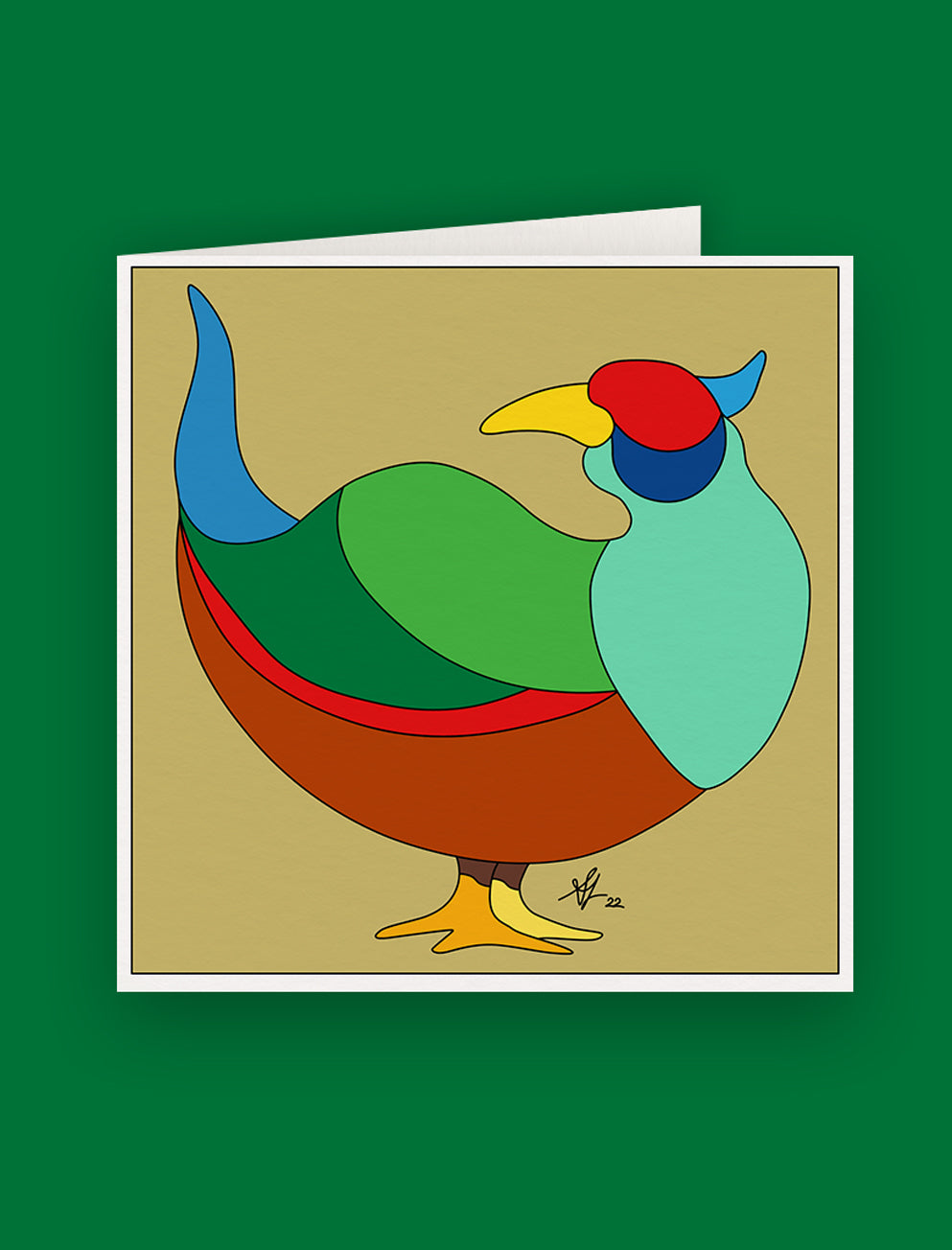 Six Christmas Postcards 2022, Pheasant