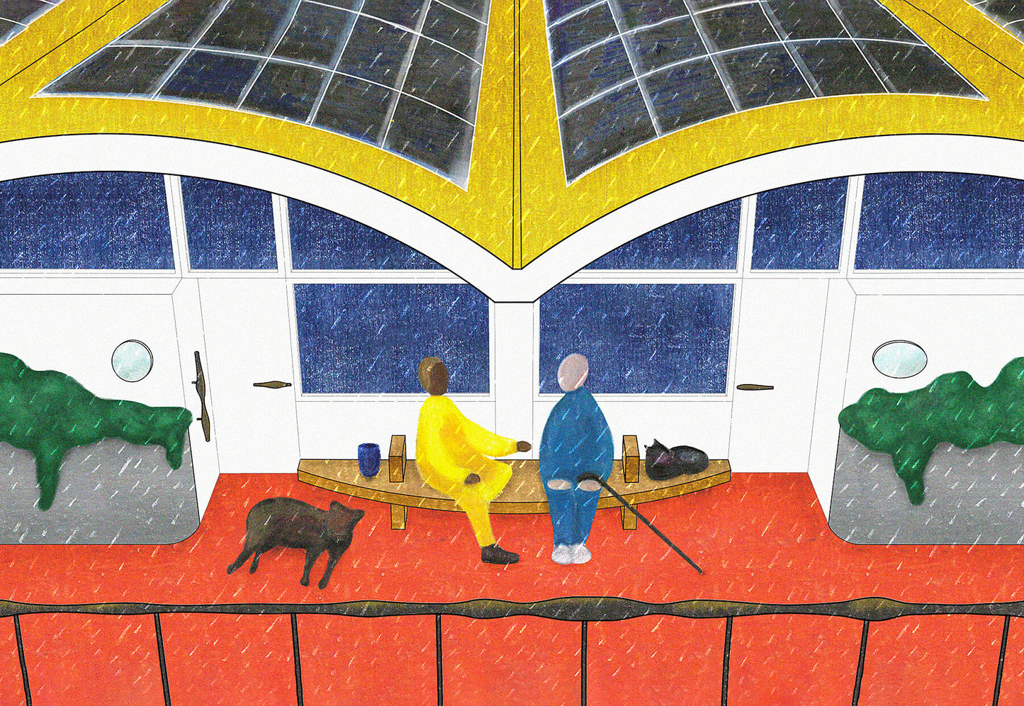 Friendship Bench, Giclée Print