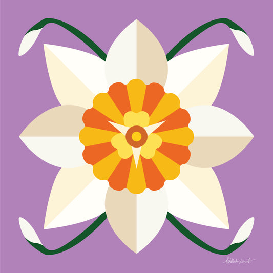 White Daffodil Poster