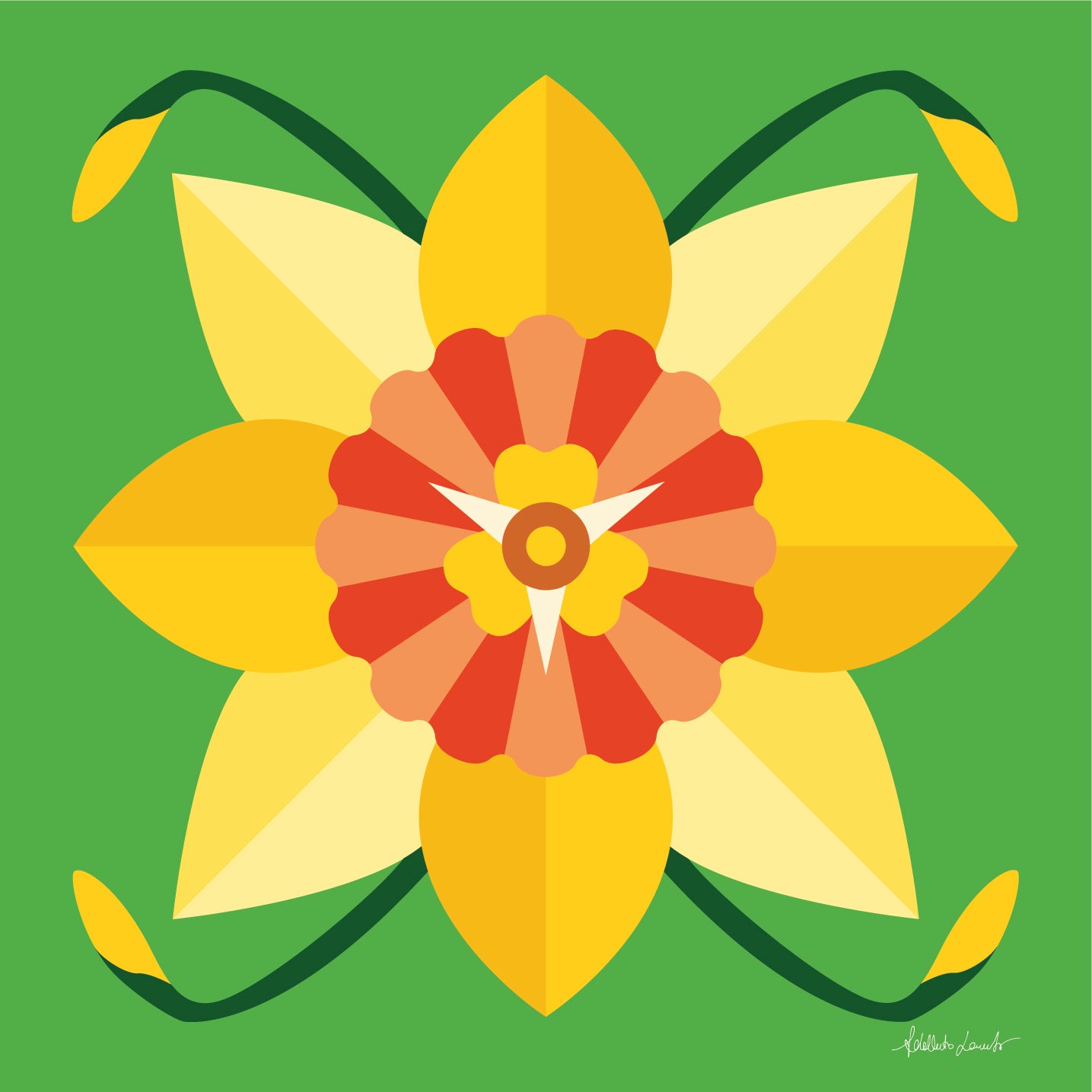 Yellow Daffodil Poster