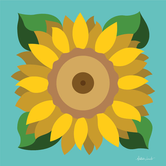 Golden Sunflower Poster