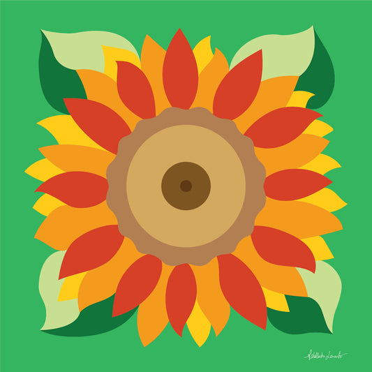 Green Sunflower Poster