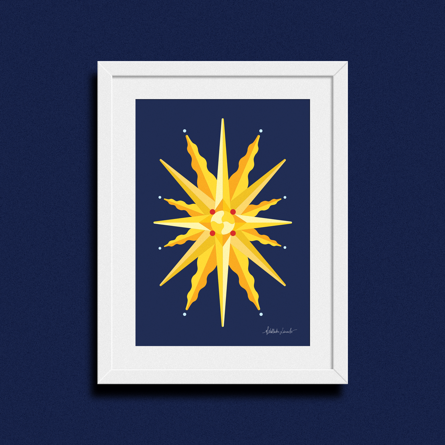 Crystallised Star Christmas Poster