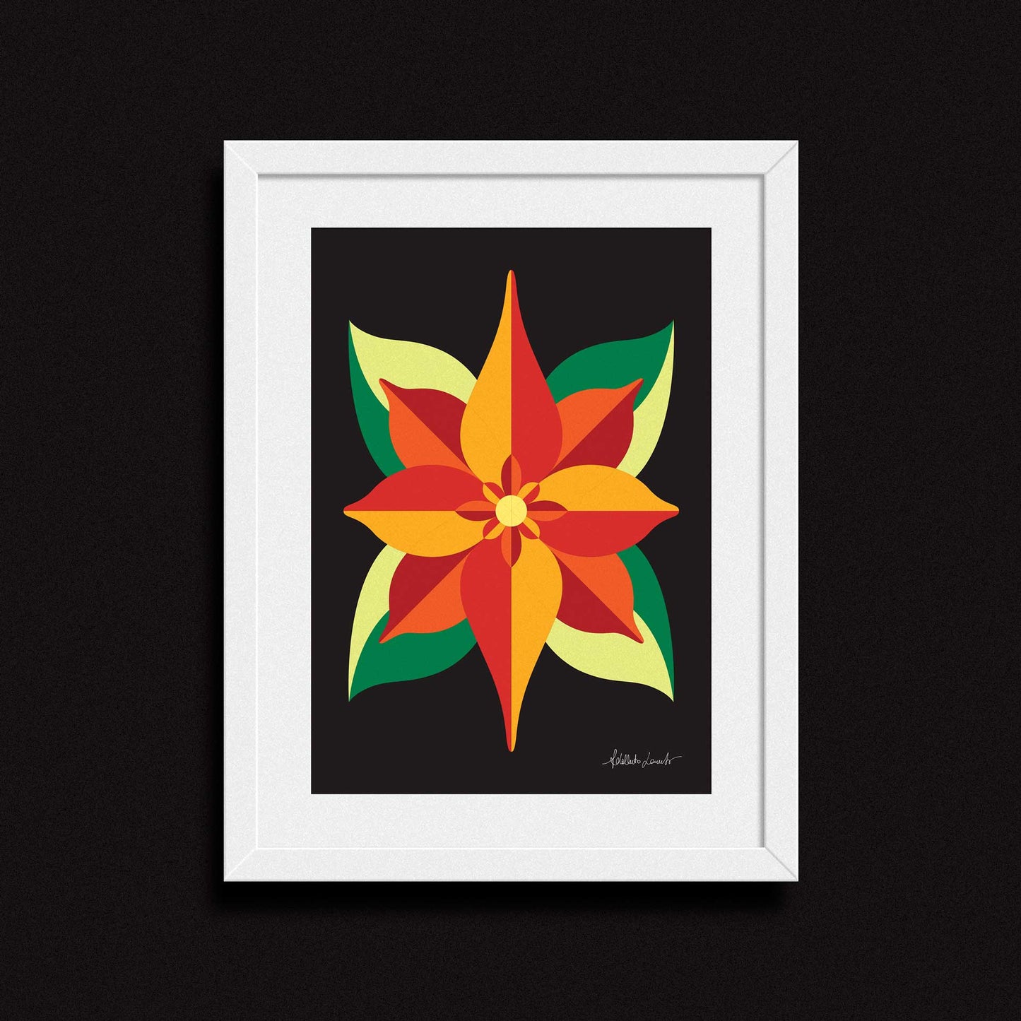 Poinsettia Christmas Poster