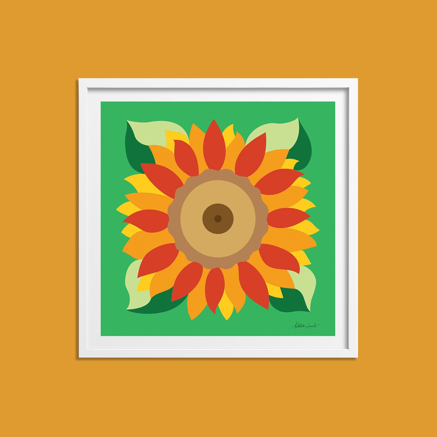 Green Sunflower Poster