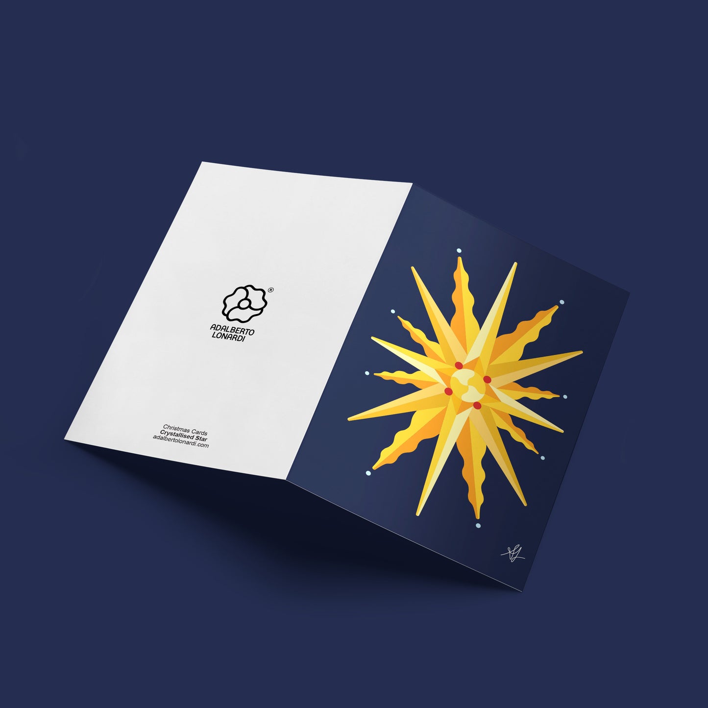 Crystallised Star Christmas Card