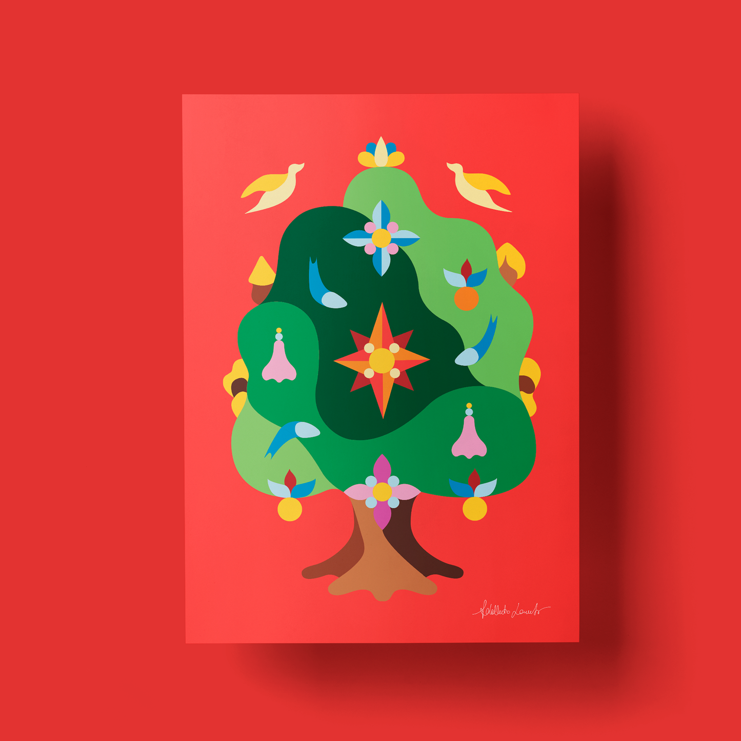 Bubble Tree Christmas Poster