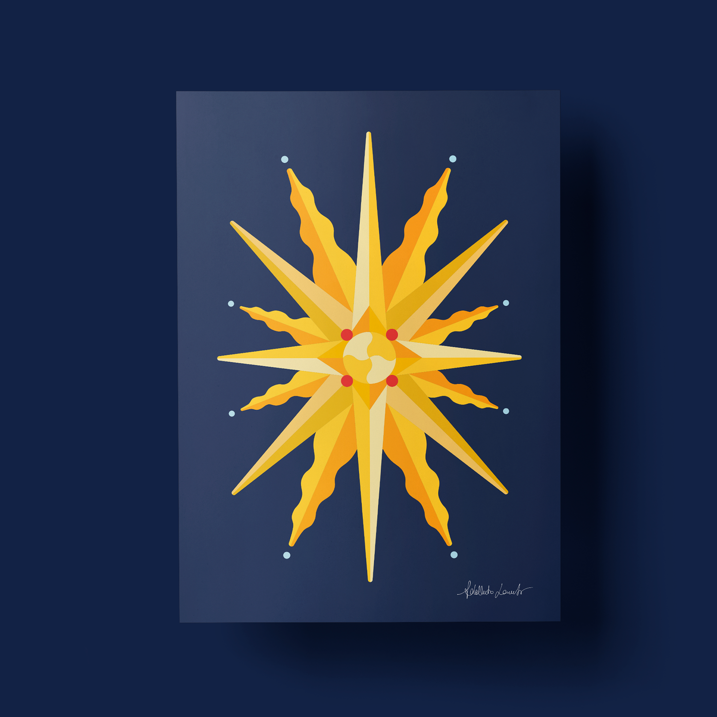 Crystallised Star Christmas Poster