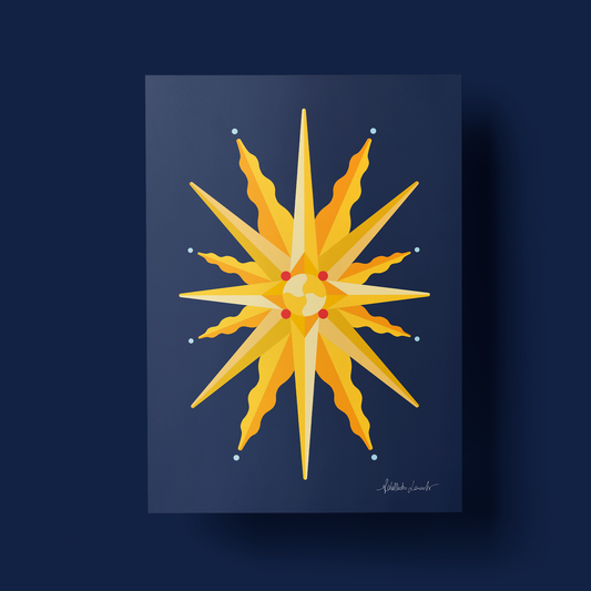 Crystallised Star Christmas Poster