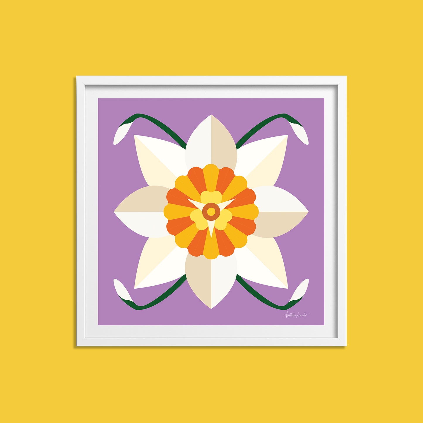 White Daffodil Poster