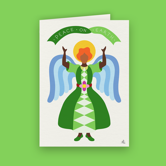 Four Christmas Cards, Green Angel