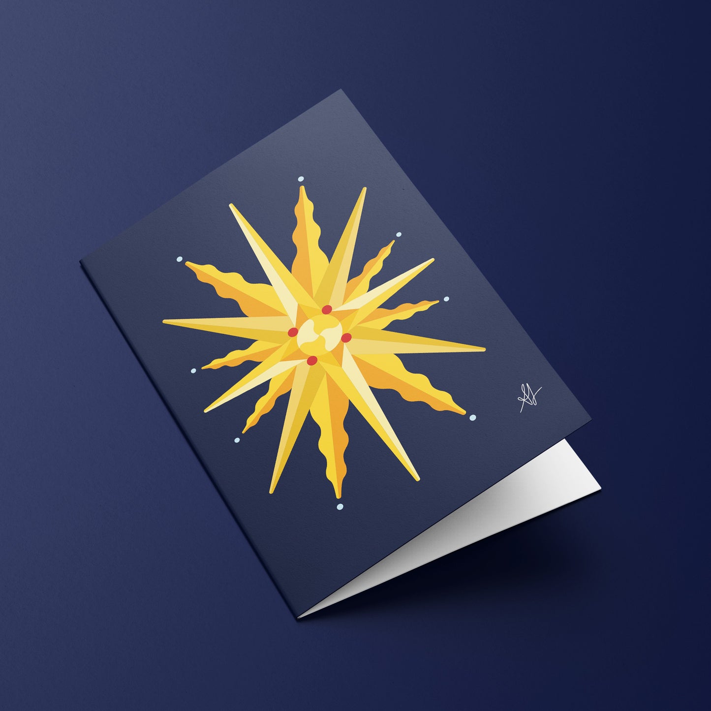 Crystallised Star Christmas Card