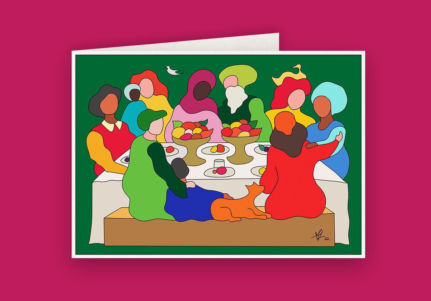 Six Christmas Postcards, Festive Dinner