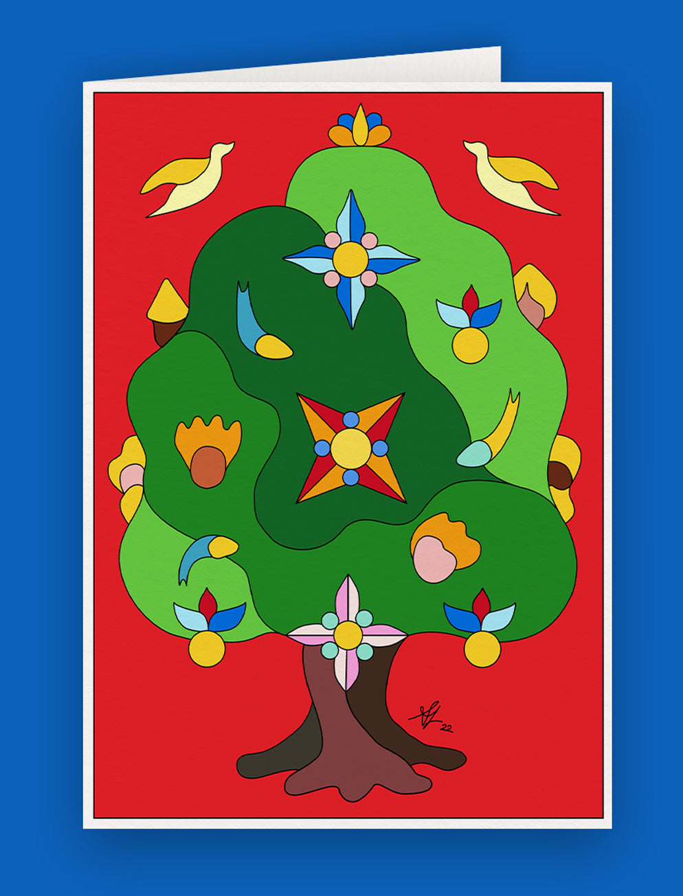 Six Christmas Postcards 2022, Festive Tree