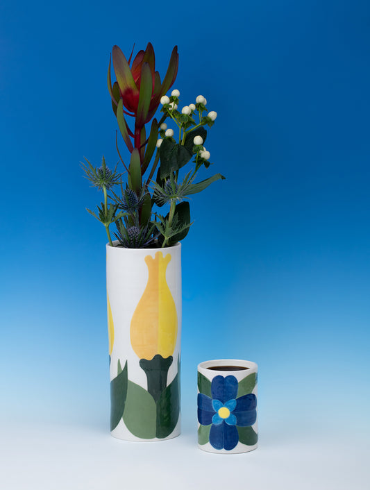 Blue Flower Goblet